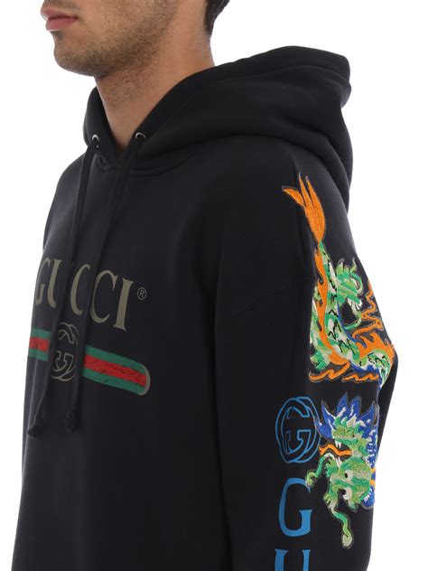 Gucci Embroidered Dragon Hoodie 